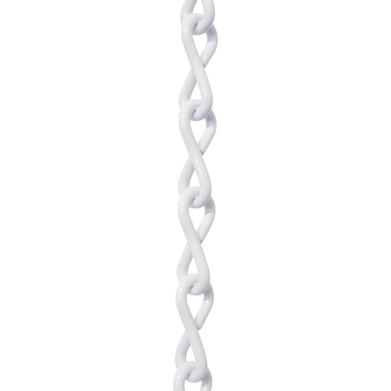 Chaîne de chandelier simple décorative unie ou bris de chaîne (164 pieds), Blanc