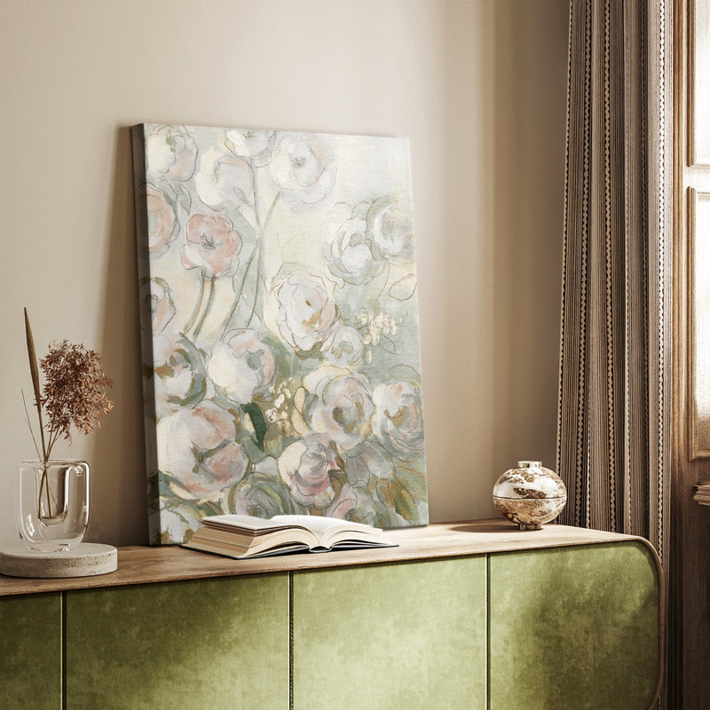 Roses grimpantes au clair de lune II - galerie Cavas sur mesure, H 36 po x l 24 po