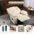 4-Motor Chenille Power Lift Chair Lay Flat Recliner with Head&Lumbar support, 400LBS-1001013769