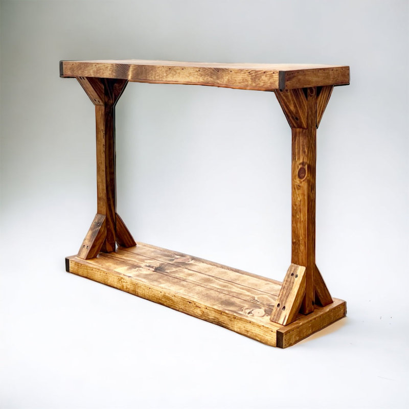 Merlino Console Table, 29" H x 35.5" W x 10.75" D, Golden Oak