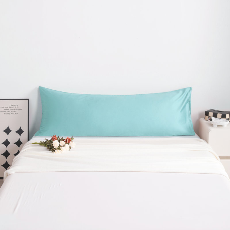 Housse de coussin en coton de qualité égyptienne, taie d'oreiller en satin de coton à densité de tissage 500 fils avec fermeture à enveloppe, 20 x 54 pouces - NTBAY