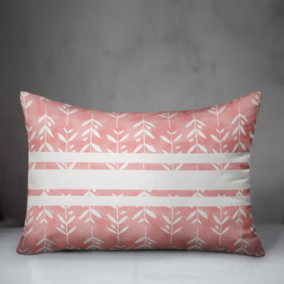 Abstract Leaves Lumbar Pillow
