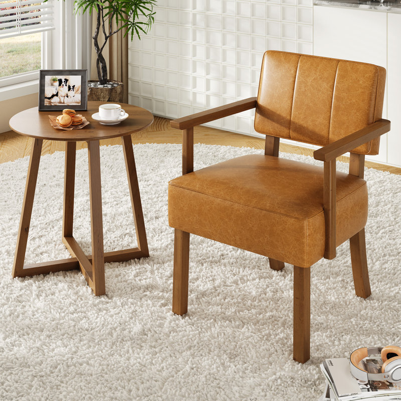 Upholstered Accent Chair, Orange