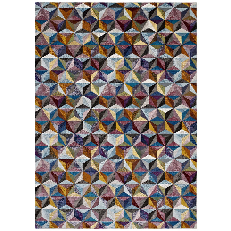 Tapis à motif géométrique hexagonal Modway Arisa, Rectangle 4 pi x 6 pi