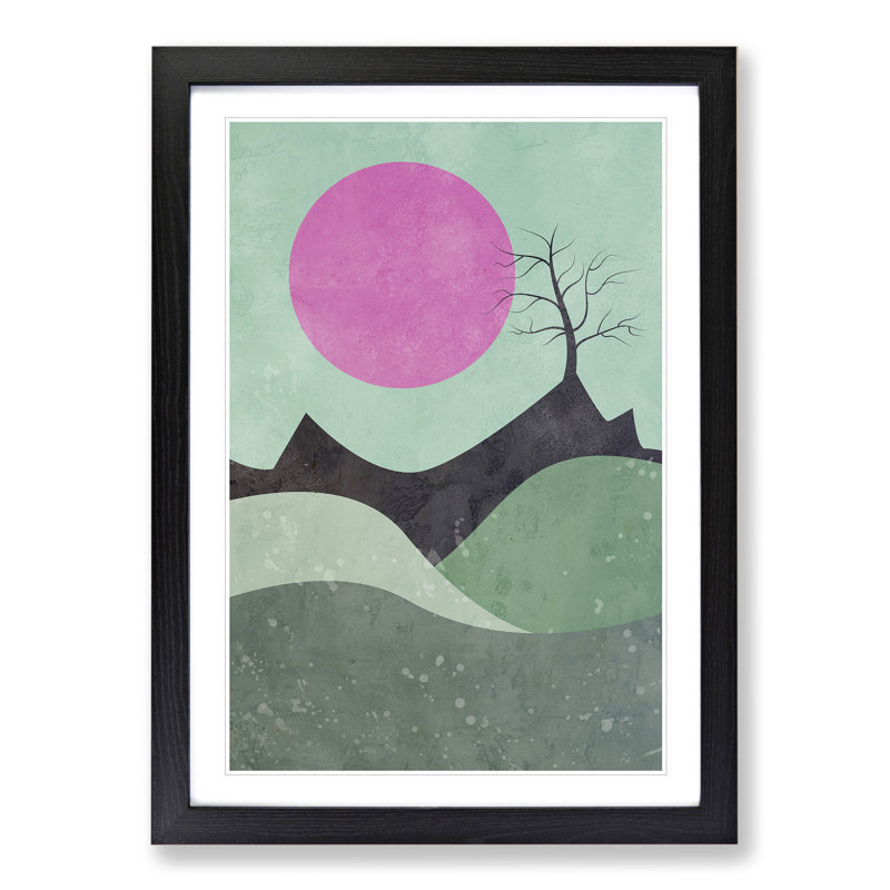 Modern Landscape - Framed Print, 36cm H x 27cm W x 2cm D, Black Framed