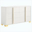 Ensemble de chambre à coucher double 4 pièces White-130207659-130207663-130207664