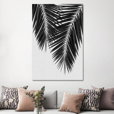 Palm Leaf II B&W by Orara Studio - Wrapped Canvas Print
