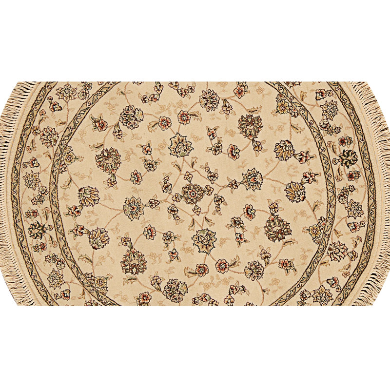 Hand Knotted Area Rug in Ivory