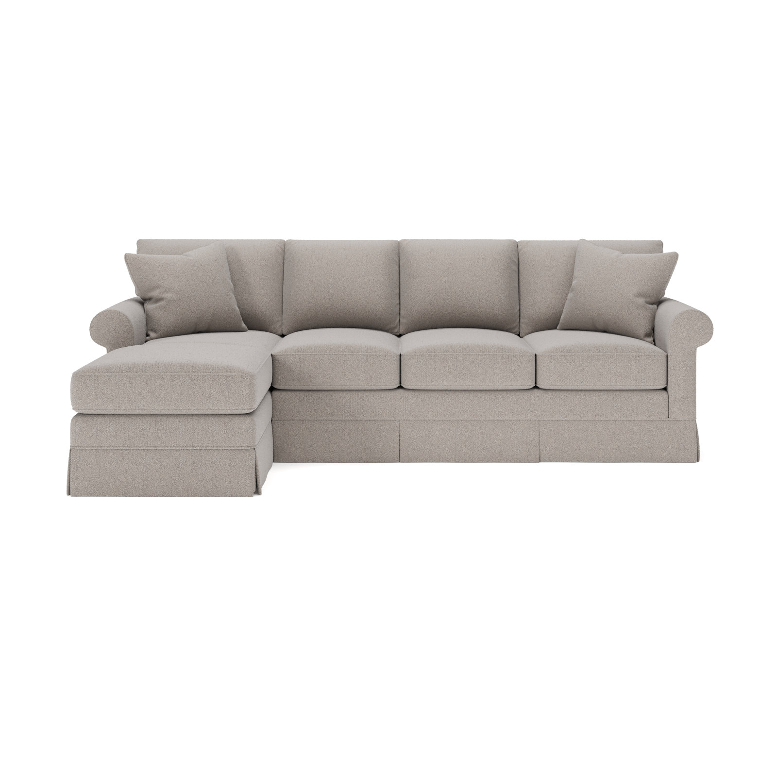 Friedman Upholstered Sectional with Chaise, Apollo Pebble Boucle, Left Hand Facing