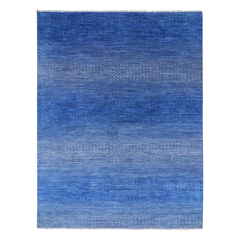 Sier One-of-a-Kind Rectangle 9'2" X 12'2" New Age Area Rug in Blue