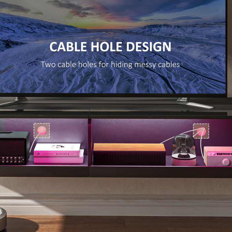 Unfinished Floating TV Stand for TVs up to 65"