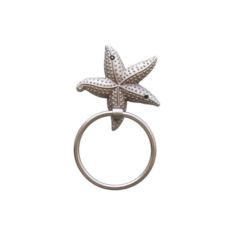 Anneau à serviettes étoile de mer, Nickel brossé