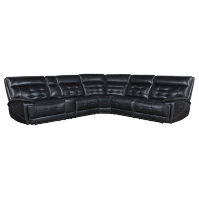 Hayden Black Dual Power Reclining Sectional Sofa