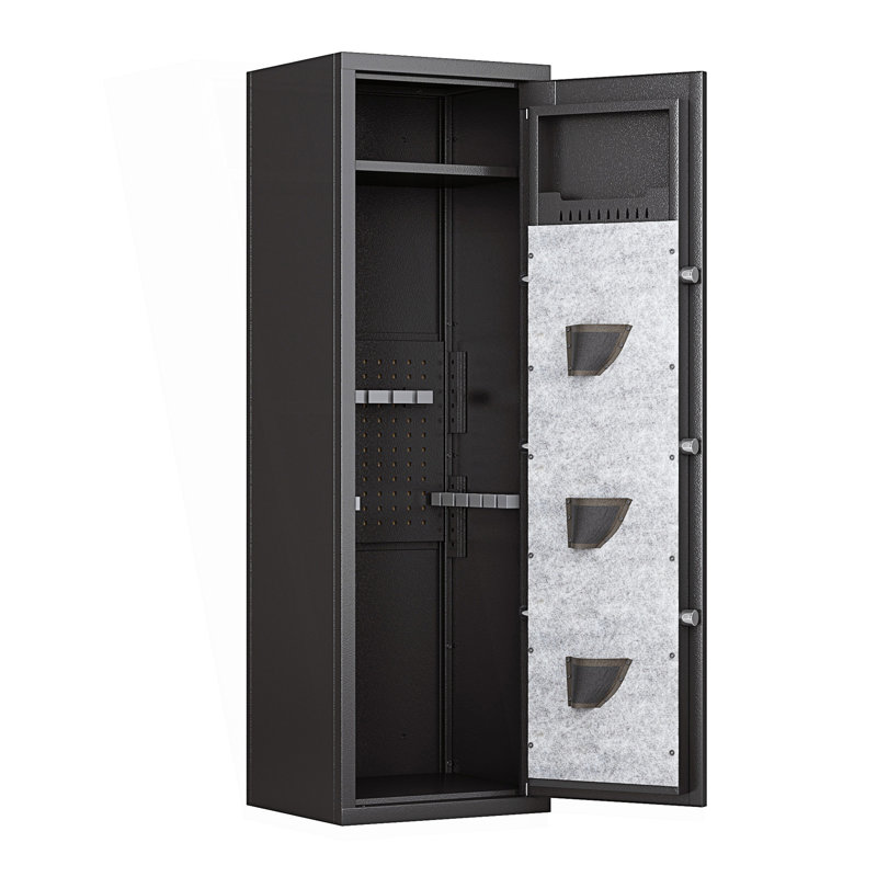 Grande armoire sécuritaire pour armes à feu avec 3 pochettes à pistolet, armoire de rangement pour armes à feu et armoire de vestibule