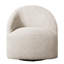 Chaise pivotante rembourrée à 360 degrés crème Voir ci-dessous