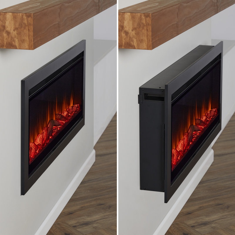 Wall-Mount or Recessed Electric Fireplace by Real Flame, 21.7" H x 49" W x 5.2" D