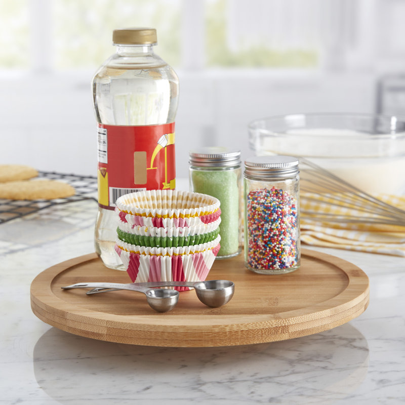 Wood Lazy Susan Organiser