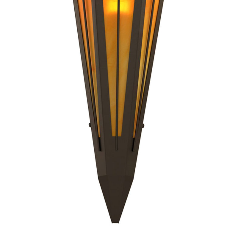 Brum 2 - Light Flush Mounted Sconce, Ambra Siena, Oil Rubbed Bronze