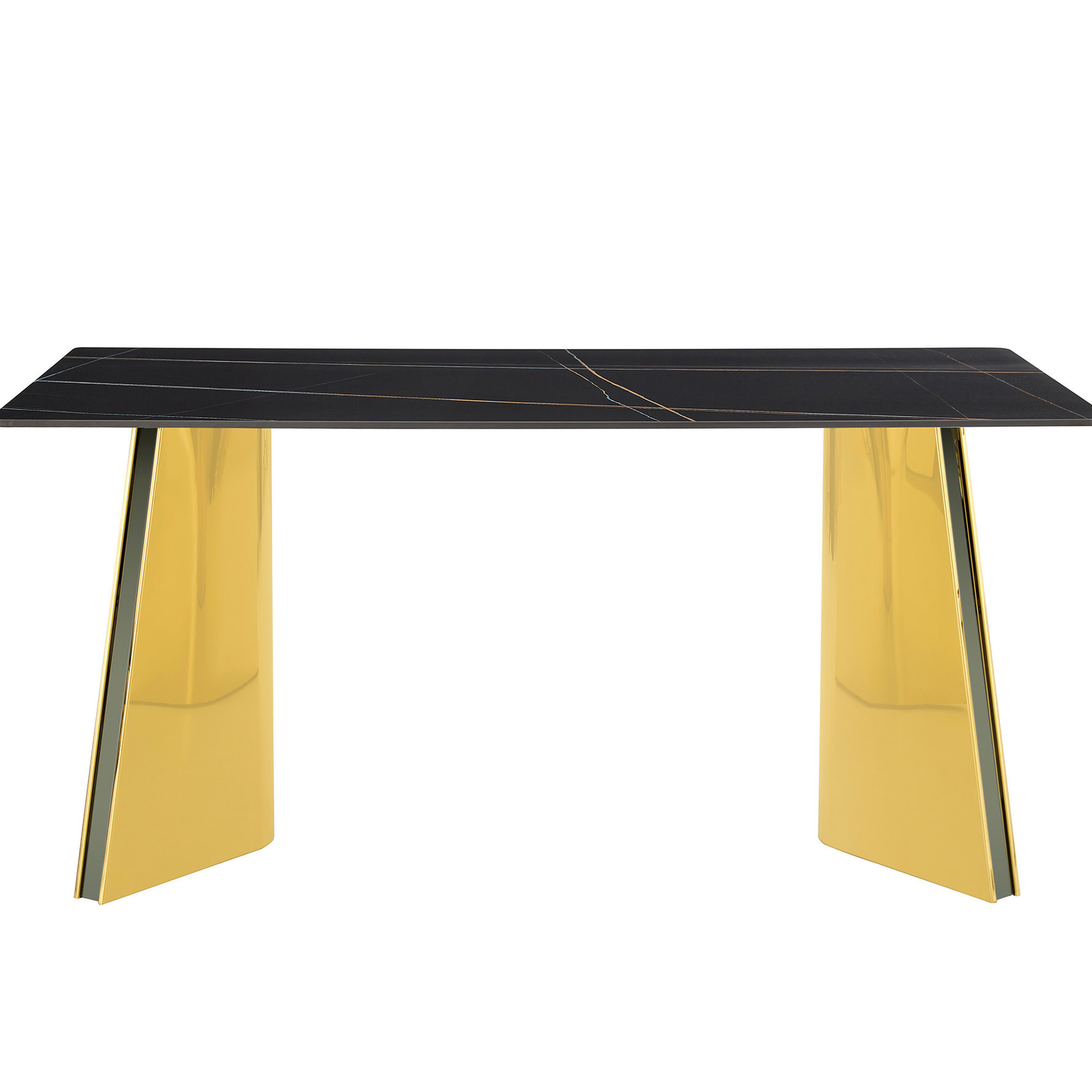 Mercer41 Contemporary Dining With Style - Black Sintered Stone Table ...