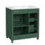 Meuble-lavabo 30 po Mid-Century avec lavabo en céramique-362584208