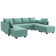 U shaped Sectional Sofa Modular Sectional Couch with Storage Ottoman