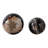 Artistic Petrified Wooden Orbs for Home Décor Accent – Modern Decorative Object for Living Room, Kitchen, Coffee Table Decorations – Set of 2, 6", Black-400931865