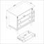 Table de chevet Mid-Century moderne avec 2 tiroirs + station de charge, pieds en bois massif-555759018