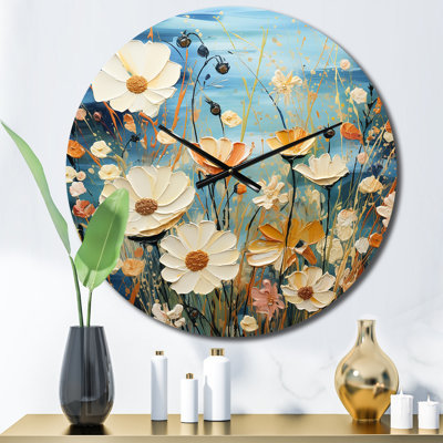 Chantele - Horloge murale florale