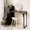 Bureau mural pliable, bureau caché peu encombrant avec rangement et prise de courant, table pliante pour petits espaces, bureau à domicile, noir