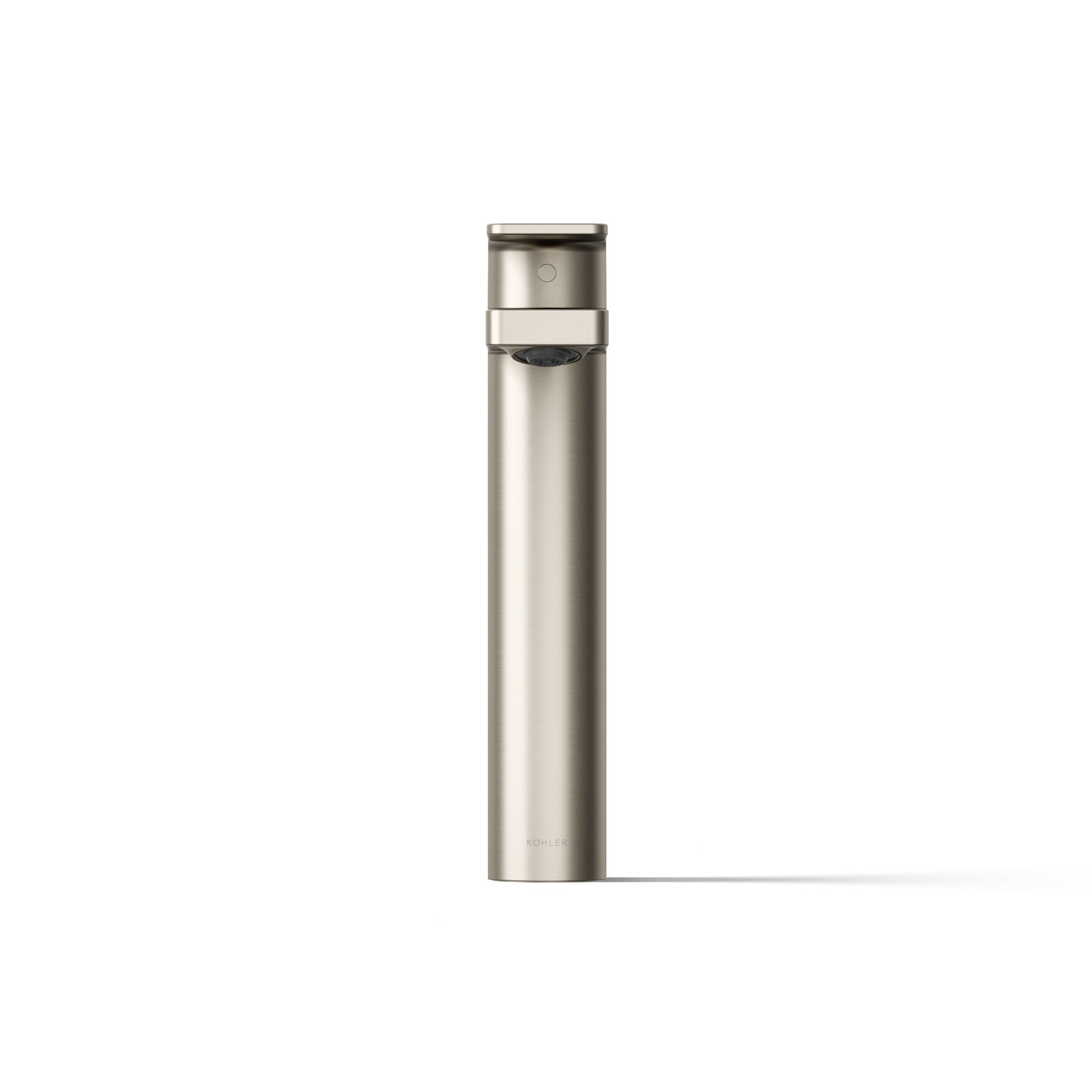 Parallel Tall Single-Handle Bathroom Sink Faucet, Single-Hole Faucet with Pop-Up Drain, 1.2 GPM, Vibrant Brushed Nickel, 0.5