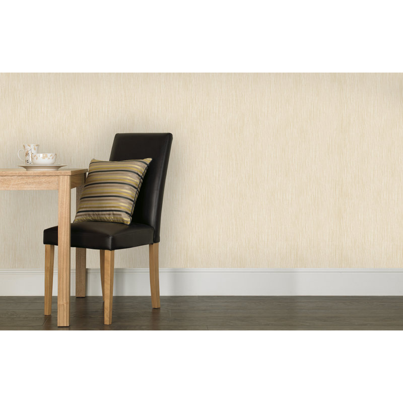 10m L x 53cm W Abstract 3D Embossed Roll Wallpaper, Beige