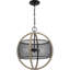 Luminaire suspendu sphère 4 lumières Lowrey