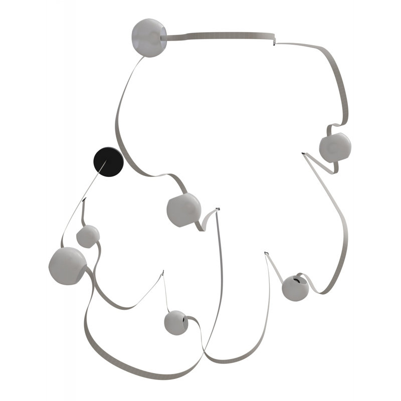 Luminaire suspendu 7 lumières Fremont en verre ivoire / blanc Fremont, H 826 po, Naturel, 7 lumières