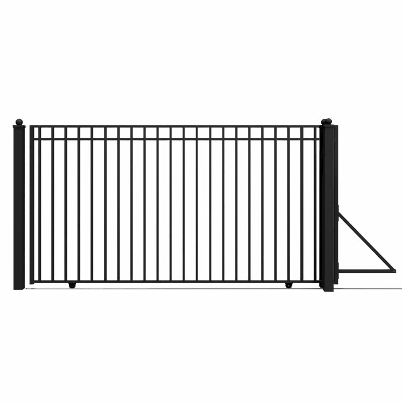 Barrière d'allée coulissante simple H 6 pi H Madrid, H 72,8 po x l 139 po x P 1,58 po