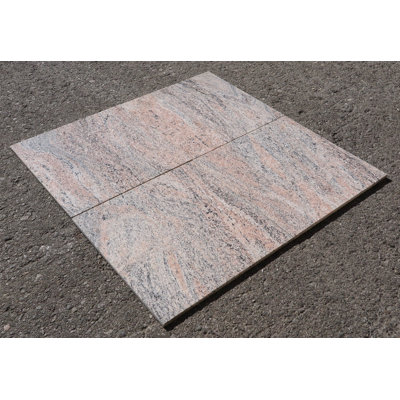 Carreau de mur et de plancher en pierre de granit 12 po x 12 po Indian Juparana