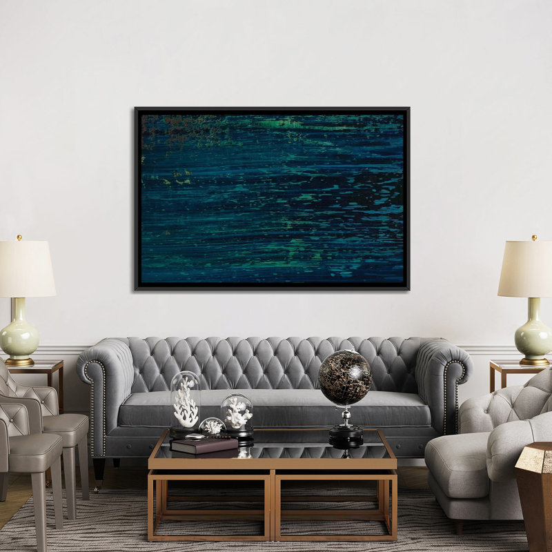 « slowhand », reproduction sur toile, H 18 po x l 26 po x P 1,5 po, Toile avec cadre noir, Pas de tapis