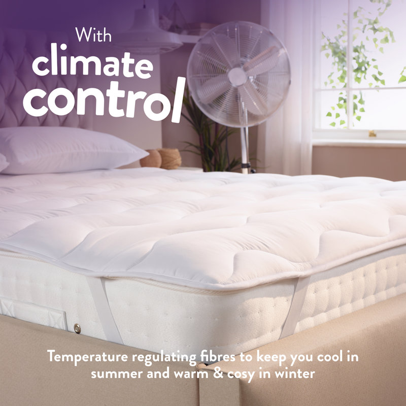 Sleep Soundly Climate Control Mattress Topper, 2.5cm, Single (3')