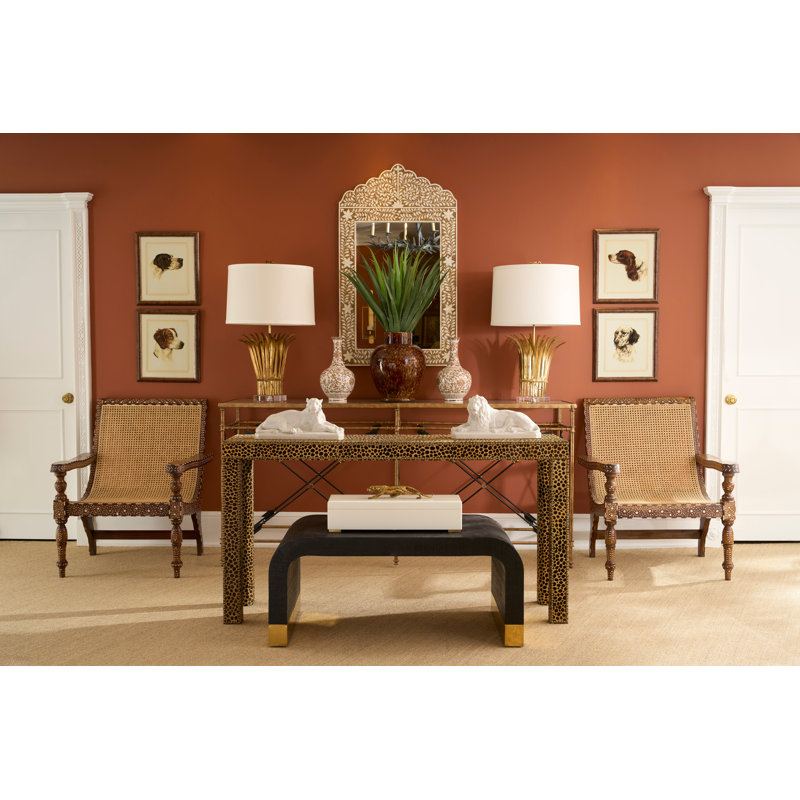 Arrow 78'' Glass Top Console Table