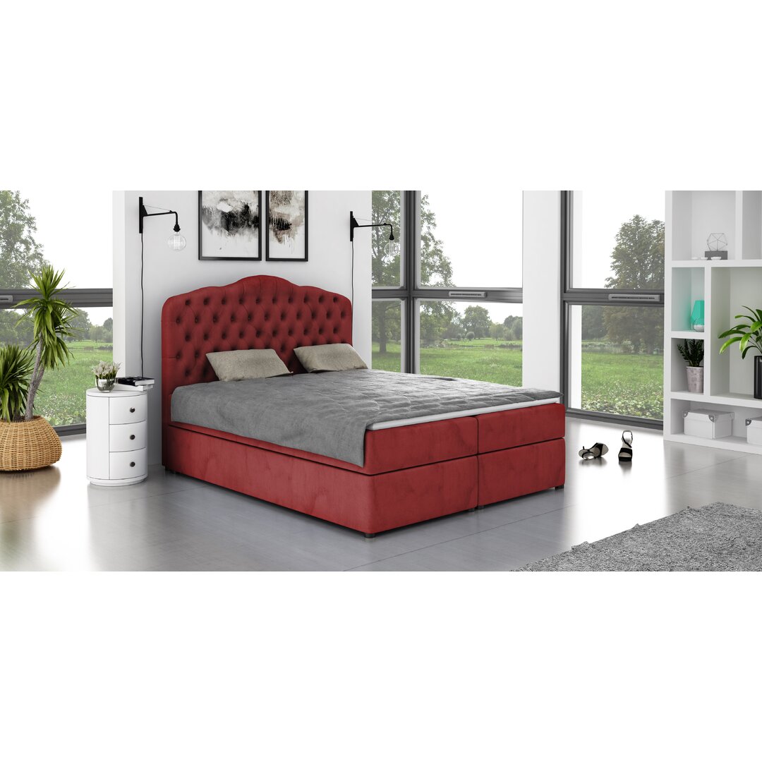 Boxspringbett Ward mit Topper und Stauraum