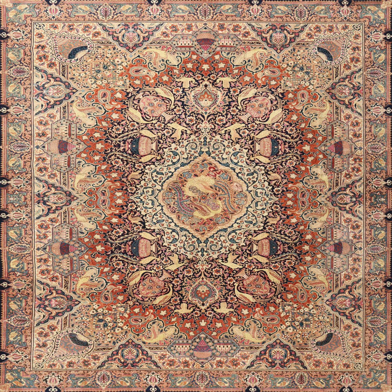 Louroukina Oriental Indoor Rug, Round 4'