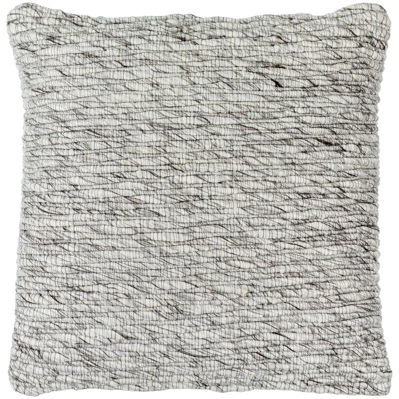 Coussin Elowyn, Housse de coussin seulement - sans coussin, 22 po x 22 po, Gris moyen
