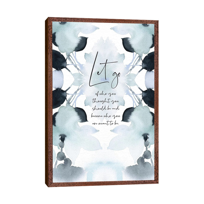 Let Go III - Print on Canvas, Classic Brown Wood Floater Framed, 66.04cm H x 45.72cm W x 3.81cm D