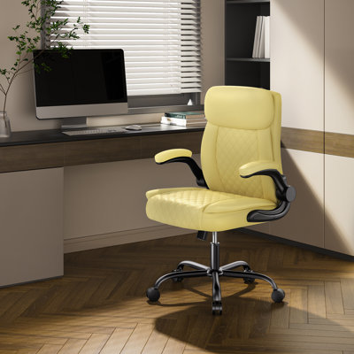 Home Office Chair, 330LBS Big and Tall Heavy Duty Design, Ergonomic High Back Lumbar Back Support With Extra Wide Seat, High Back Ergonomic Leather Computer Chair With Padded Armrests