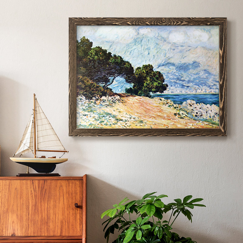 «Cape Martin in Menton» par Monet, reproduction sur toile, Noyer, H 14 po x l 20 po x P 1,5 po