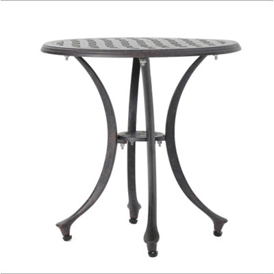 Table d'appoint d'extérieur en fonte d'aluminium 19 po