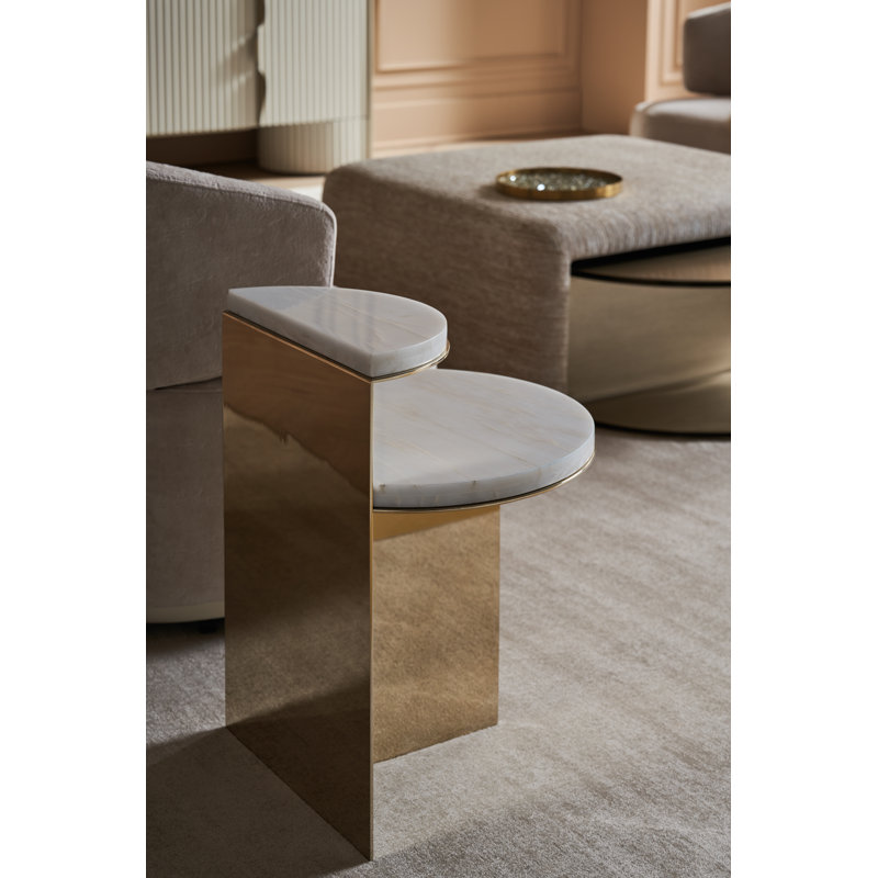 Touche' Light Stone End Table