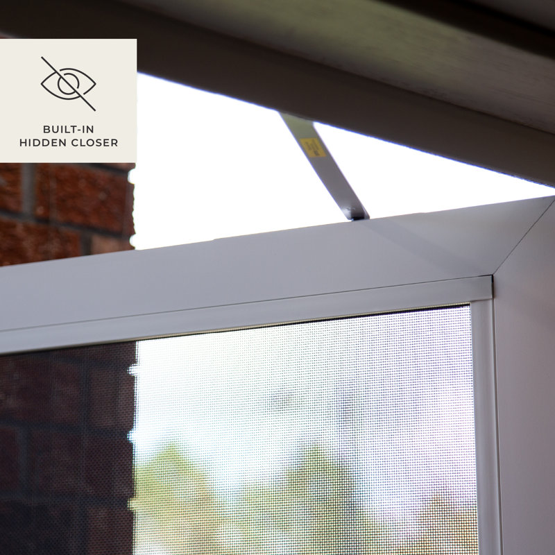 Platinum Retractable Screen Storm Door (handle sold separately), 81" H x 36" W, Left Hand/Outswing, Black