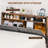 Bed Frame with Storage Headboard, Metal Platform Bed with Smart LED Lights, Charging Station and Footboard Drawers, Easy Assembly, No Box Spring Needed-1649932946