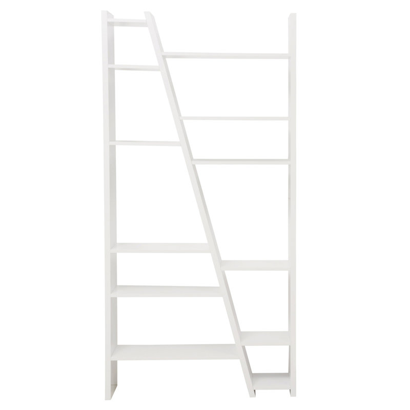 Bibliothèque géométrique H 77 "x l 38" Delta, Blanc pur
