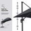 8' Square Cantilever Black Umbrella with Base and 360-degree Rotation-1459299654